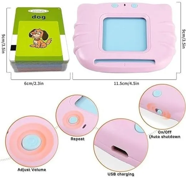Talking_Flash_Card_Reader_Game_224_Words_Learning_Toys_For_Kids_(Pink)