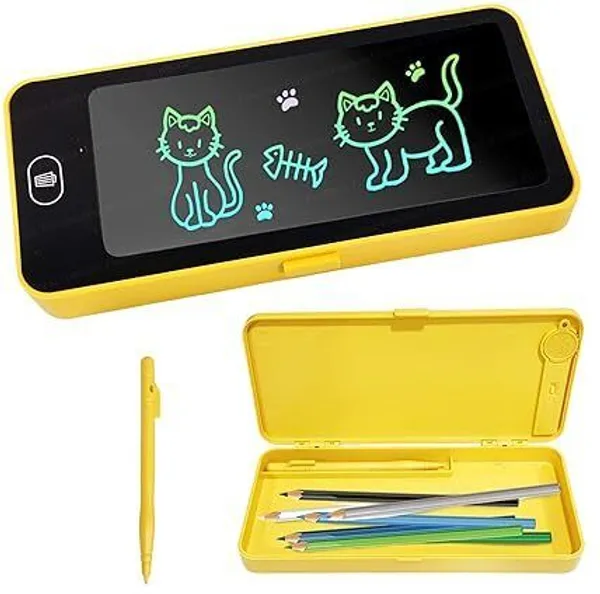 Mavin_Pink_LCD_Pencil_Box_For_Girls-Boys-Kids_Geometry-Compass_Box_Gift_for_Kids_||_Cute_Stationery_Pencil_Box_with_LCD_Writing_Pad_For_kids_|_Art_Plastic_Pencil_Box_(Set_of_1,_Yellow)