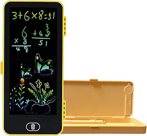 Mavin_Pink_LCD_Pencil_Box_For_Girls-Boys-Kids_Geometry-Compass_Box_Gift_for_Kids_||_Cute_Stationery_Pencil_Box_with_LCD_Writing_Pad_For_kids_|_Art_Plastic_Pencil_Box_(Set_of_1,_Yellow)