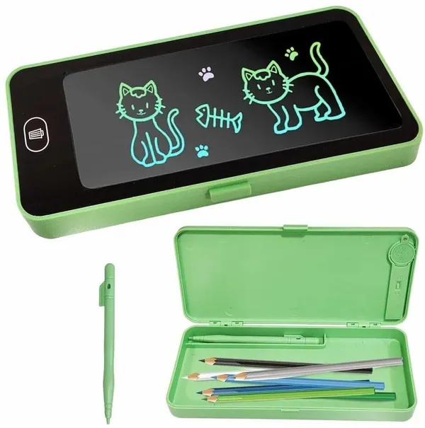 Mavin_Pink_LCD_Pencil_Box_For_Girls-Boys-Kids_Geometry-Compass_Box_Gift_for_Kids_||_Cute_Stationery_Pencil_Box_with_LCD_Writing_Pad_For_kids_|_Art_Plastic_Pencil_Box_(Set_of_1,_Green)