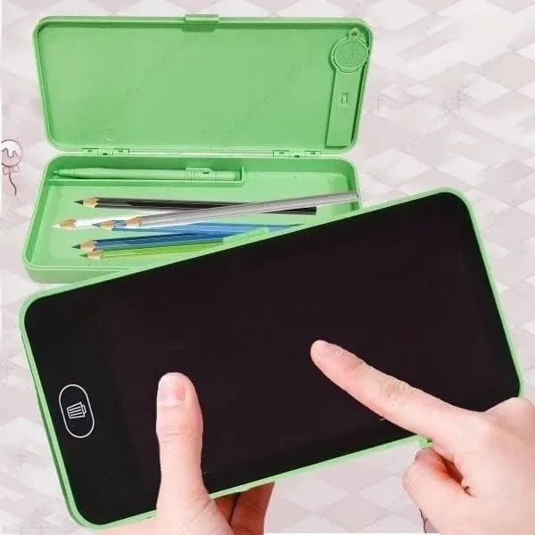 Mavin_Pink_LCD_Pencil_Box_For_Girls-Boys-Kids_Geometry-Compass_Box_Gift_for_Kids_||_Cute_Stationery_Pencil_Box_with_LCD_Writing_Pad_For_kids_|_Art_Plastic_Pencil_Box_(Set_of_1,_Green)