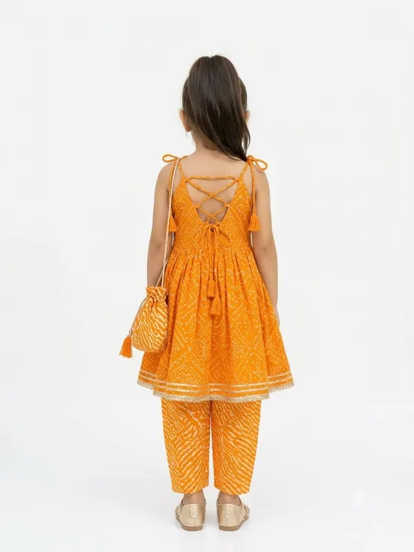 Orange_Printed_Ethnic_Wear_Set_for_Girls