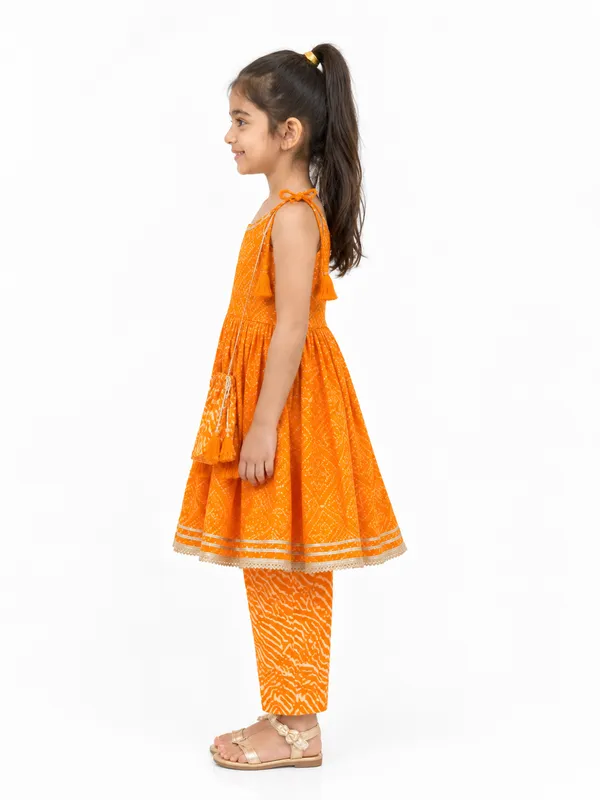 Orange_Printed_Ethnic_Wear_Set_for_Girls
