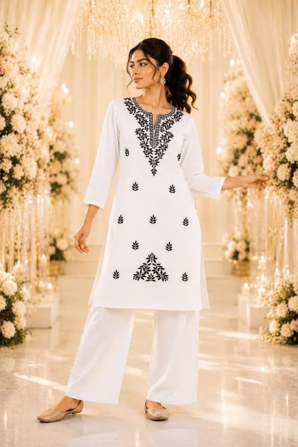 White_Floral_Print_Straight_Kurta_Set_for_Women