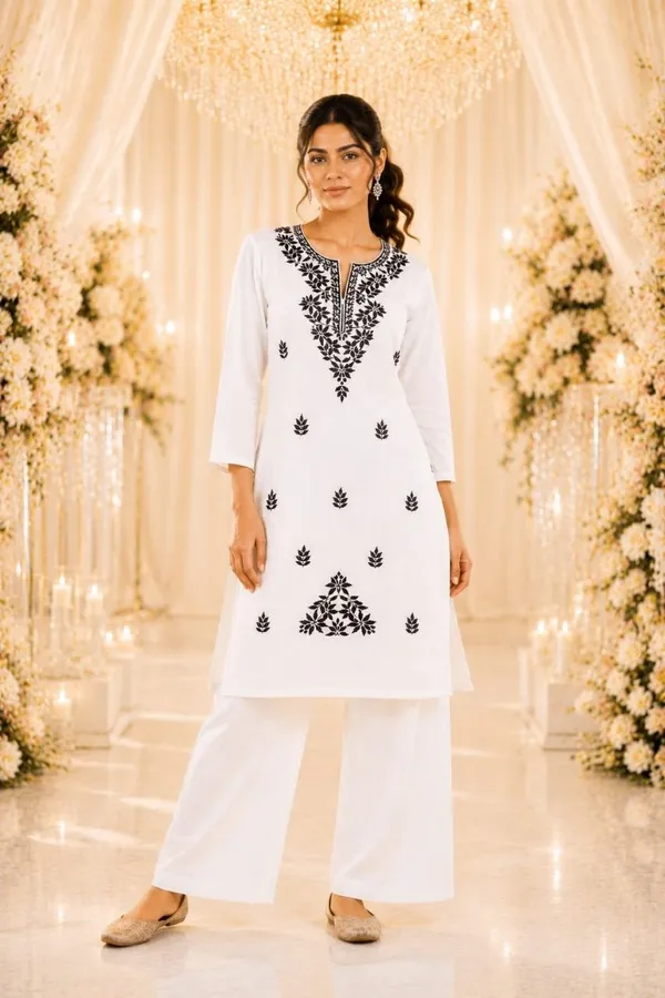 White_Floral_Print_Straight_Kurta_Set_for_Women
