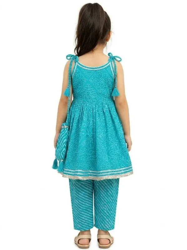 Blue_Printed_Ethnic_Dress_Set_for_Girls