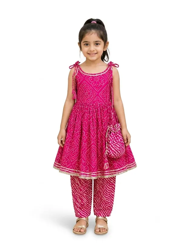 Pink_Printed_Flared_Ethnic_Dress_Set_for_Girls