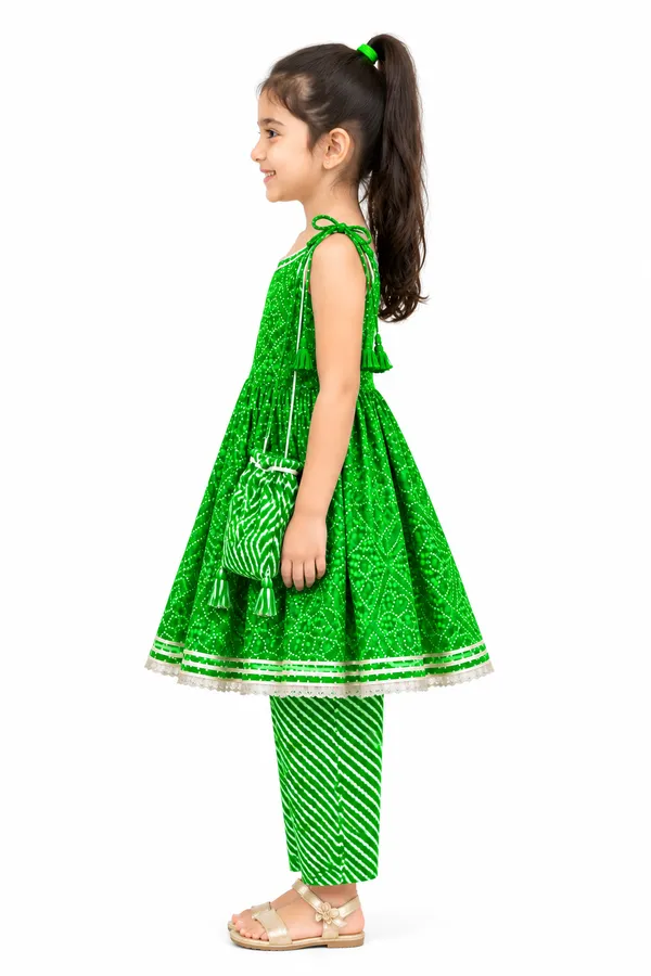 Green_Printed_Ethnic_Dress_Set_for_Girls