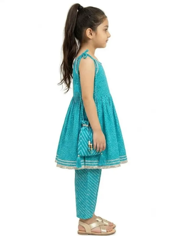 Blue_Printed_Ethnic_Dress_Set_for_Girls