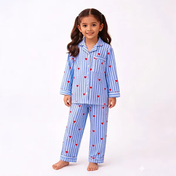 Blue_Cotton_Relaxed_Striped_Heart_Print_Pajama_Set_For_Girls