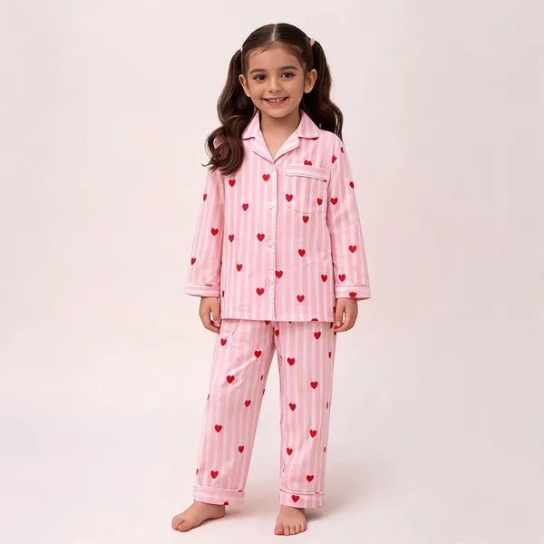 Pink_Cotton_Full_Sleeve_Striped_Heart_Print_Pajama_Set_For_Girls