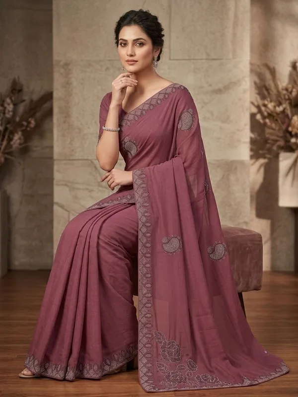 Mauve_Embroidered_Saree_for_Women