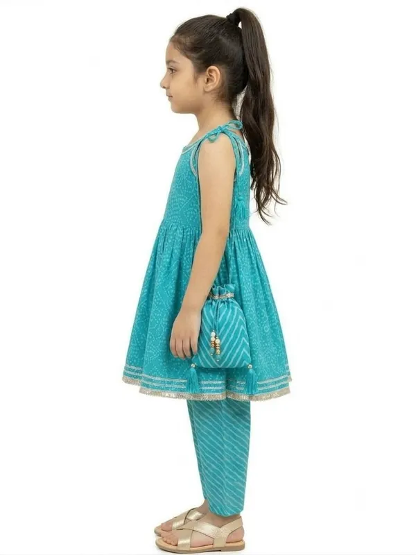 Blue_Printed_Ethnic_Dress_Set_for_Girls