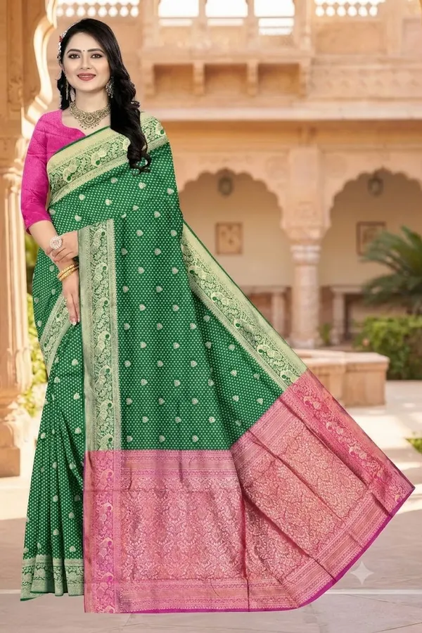 Green_Printed_Fancy_Saree_for_Women