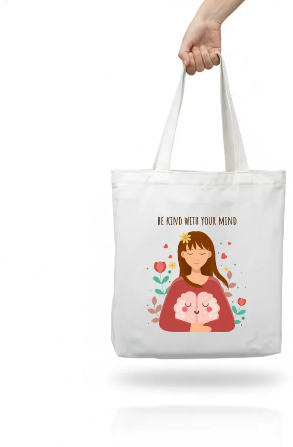 BrittleBerry_Tote_Bag_-_Be_Kind_With_Your_Mind_Multipurpose_Bag_(Maroon,_15_inch)