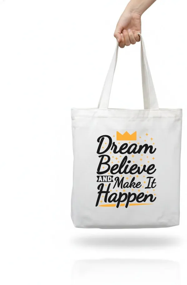 BrittleBerry_Tote_Bag_-_Dream_Believe_And_Make_It_Happen_Multipurpose_Bag_(Orange,_Black,_15_inch)