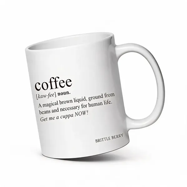 BrittleBerry_Coffee_-_Noun_Definition_Ceramic_White_Ceramic_Coffee_Mug_(325_ml)