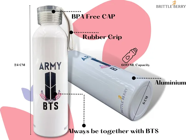 SLBB_Aluminium_Water_Bottle,_600ml_BTS_ARMY_Premium_Printed_Glossy_White_600_ml_Aluminium_Bottle_(Pack_of_1,_White)