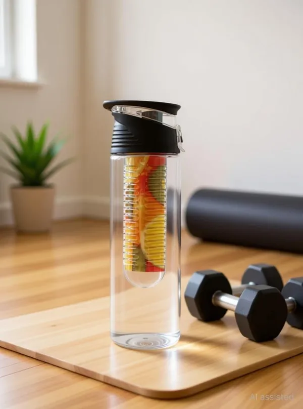 SLBB_Fruit_Infuser_Water_Bottle,_BPA_Free,_750_ML,_25_OZ_Weight_Loss_&_Detox_750_ml_Plastic_Bottle_(Pack_of_1,_Black)