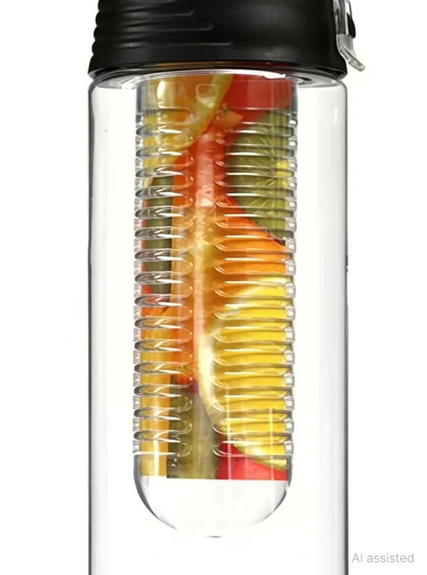 SLBB_Fruit_Infuser_Water_Bottle,_BPA_Free,_750_ML,_25_OZ_Weight_Loss_&_Detox_750_ml_Plastic_Bottle_(Pack_of_1,_Black)