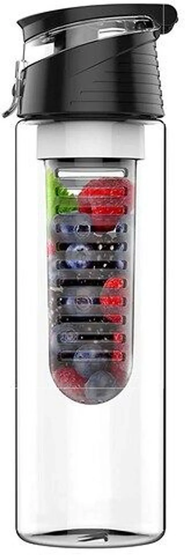 SLBB_Fruit_Infuser_Water_Bottle,_BPA_Free,_750_ML,_25_OZ_Weight_Loss_&_Detox_750_ml_Plastic_Bottle_(Pack_of_1,_Black)