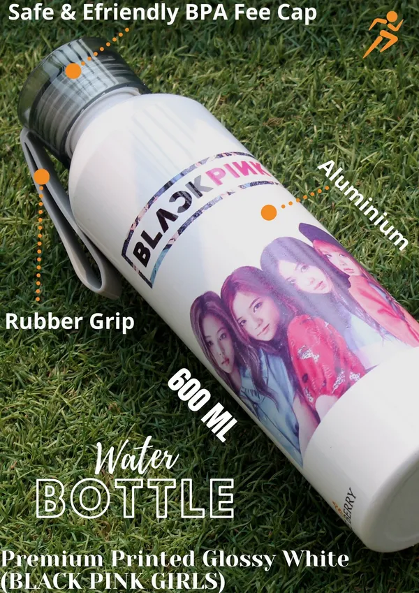 SLBB_Aluminium_Water_Bottle,_600ml_BLACK_PINK_GIRLS_Premium_Printed_Glossy_White_600_ml_Aluminium_Bottle_(Pack_of_1,_White)