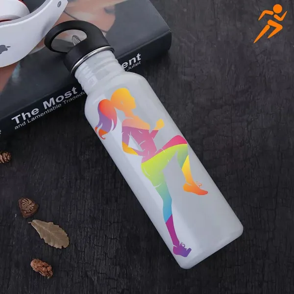 SLBB_Stainless_Steel_Water_Bottle,_750ml_"RUNNING_ACTIONS"_Printed_Glossy_White_750_ml_Steel_Bottle_(Pack_of_1,_White)