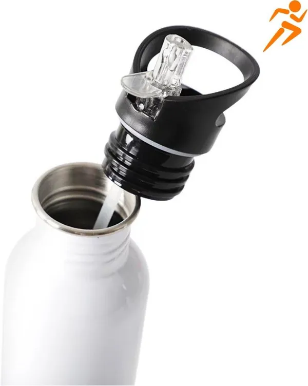 SLBB_Stainless_Steel_Water_Bottle,_750ml_"RUNNING_ACTIONS"_Printed_Glossy_White_750_ml_Steel_Bottle_(Pack_of_1,_White)