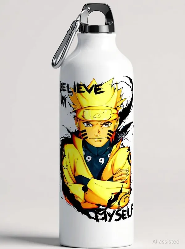 SLBB_Aluminium_Water_Bottle,_750ml_"Naruto_Graphics"_Premium_Printed_Glossy_White_750_ml_Aluminium_Bottle_(Pack_of_1,_White)