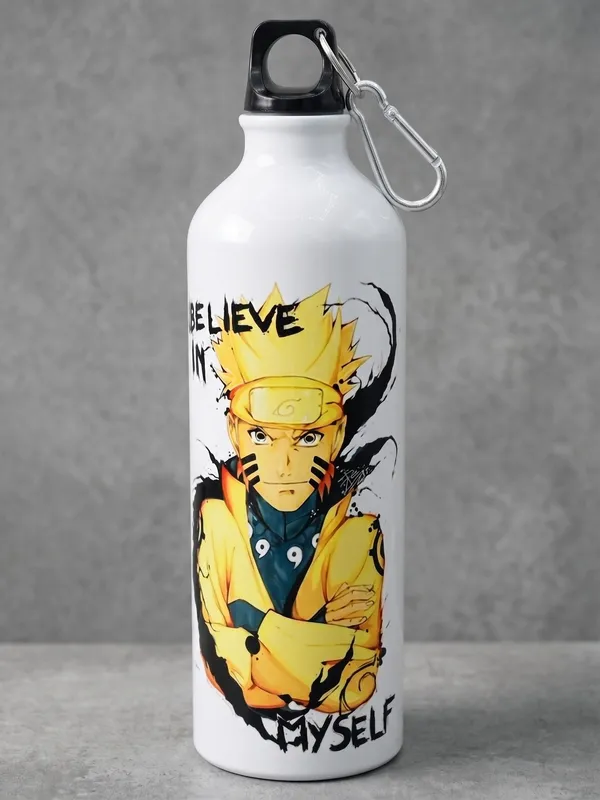 SLBB_Aluminium_Water_Bottle,_750ml_"Naruto_Graphics"_Premium_Printed_Glossy_White_750_ml_Aluminium_Bottle_(Pack_of_1,_White)