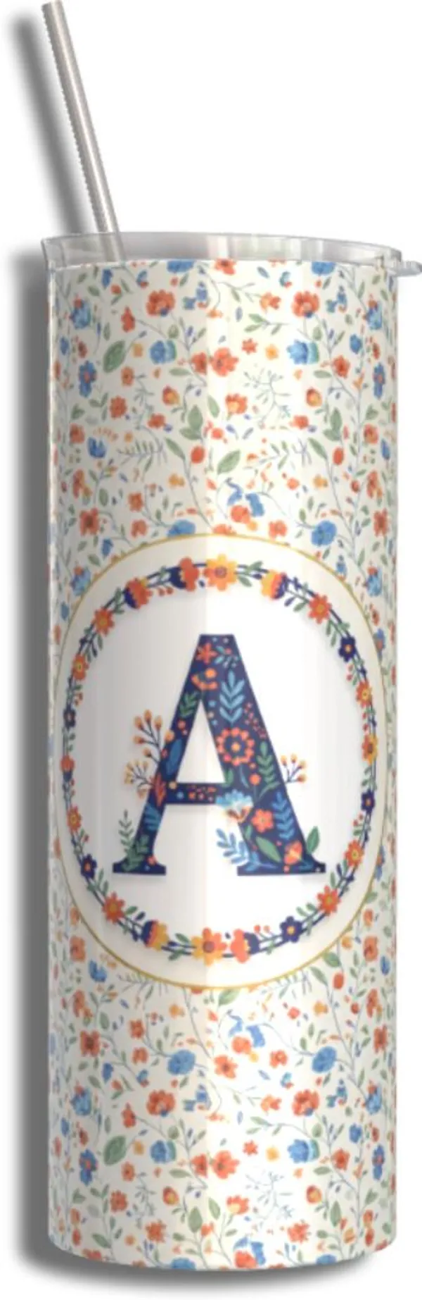 BrittleBerry_Alphabet_'A'_Tumbler_600_ml_Stainless_Steel_Sipper_(Pack_of_1,_Multicolor)