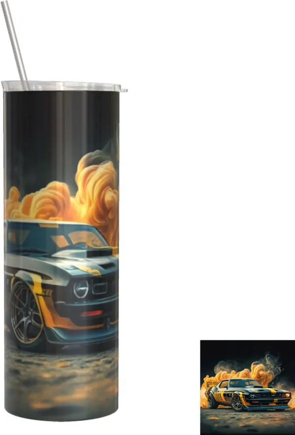 BrittleBerry_BlackYellow_Chevrolet_Camaror_Graphics_Tumbler_600_ml_Stainless_Steel_Sipper_(Pack_of_1,_Multicolor)