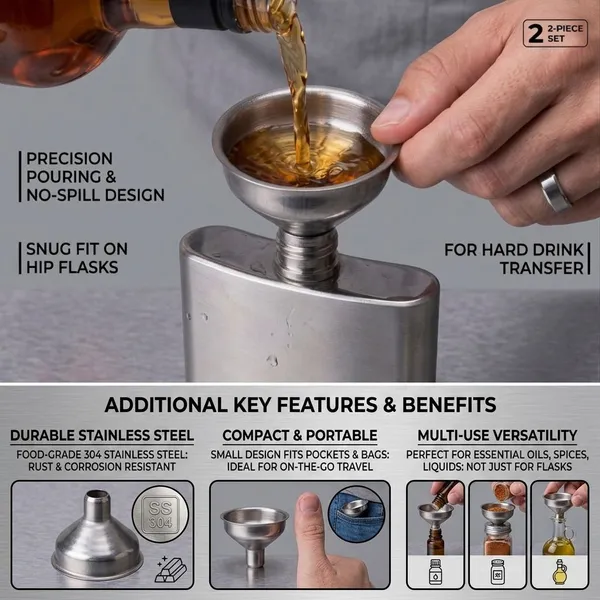 BrittleBerry_Hip_Flask_Funnel_Set_of_2_Stainless_Steel_Stainless_Steel_Funnel_(Steel,_Pack_of_2)