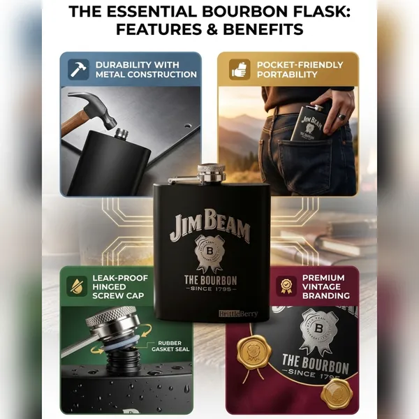 Jim_Beam_Edition_Hip_Flask_(7_oz)_–_Gold_|_Matte_Black_|_Classic_Silver