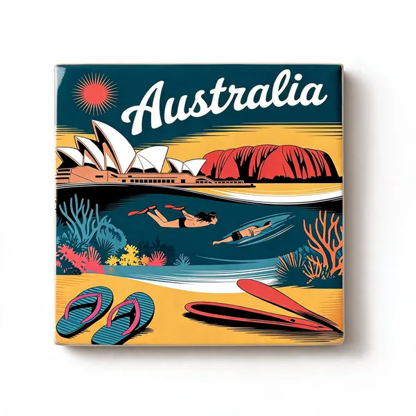 BrittleBerry_Ceramic_Tile_-_Art_Decor:_Australia_(10.5_cm_X_10.5_cm,_Australia)