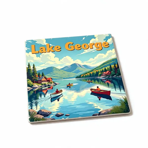 BrittleBerry_Ceramic_Tile_-_Art_Decor:_Lake_George_(10.5_cm_X_10.5_cm,_LAKE_GEORGE)