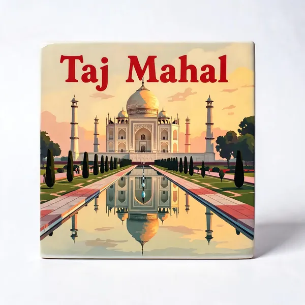 BrittleBerry_Ceramic_Tile_-_Art_Decor:Taj_Mahal_(10.5_cm_X_10.5_cm,_TAJ_MAHAL)