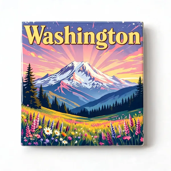 BrittleBerry_Ceramic_Tile_-_Art_Decor:_Washigton_(10.5_cm_X_10.5_cm,_WASHINGTON)