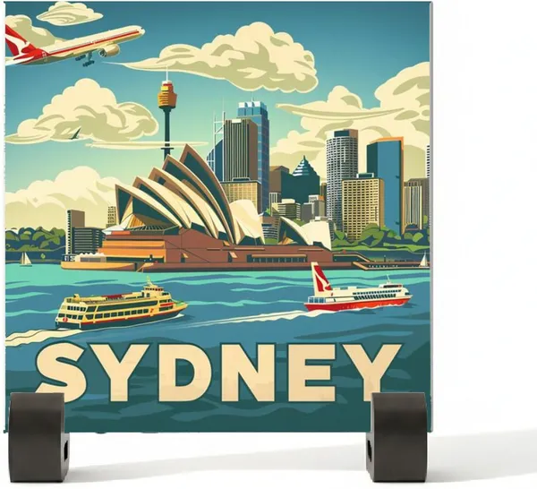 BrittleBerry_Ceramic_Tile_-_Art_Decor:SYDNEY_Beach_(10.5_cm_X_10.5_cm,_SYDNEY_BEACH)