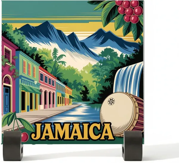 BrittleBerry_Ceramic_Tile_-_Art_Decor:_JAMAICA_(10.5_cm_X_10.5_cm,_JAMAICA)