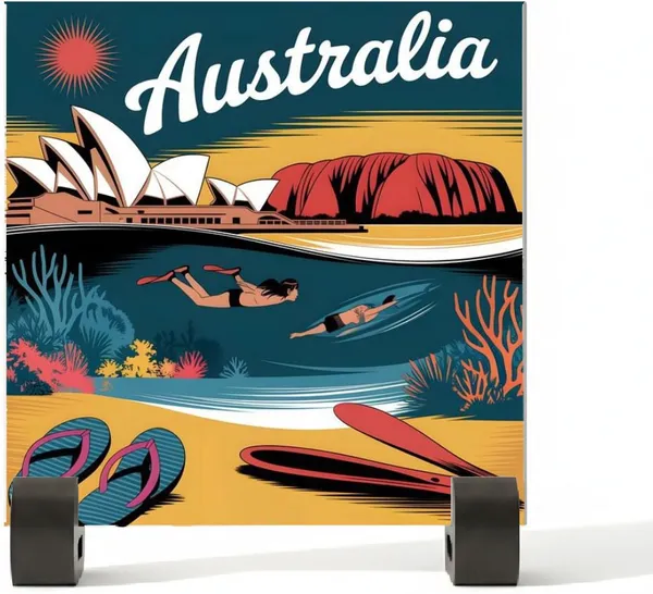 BrittleBerry_Ceramic_Tile_-_Art_Decor:_Australia_(10.5_cm_X_10.5_cm,_Australia)