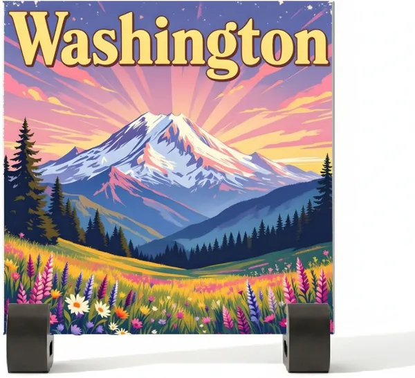 BrittleBerry_Ceramic_Tile_-_Art_Decor:_Washigton_(10.5_cm_X_10.5_cm,_WASHINGTON)