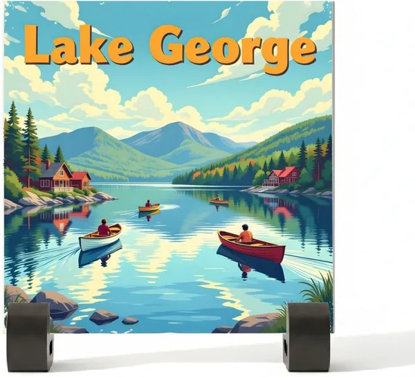 BrittleBerry_Ceramic_Tile_-_Art_Decor:_Lake_George_(10.5_cm_X_10.5_cm,_LAKE_GEORGE)