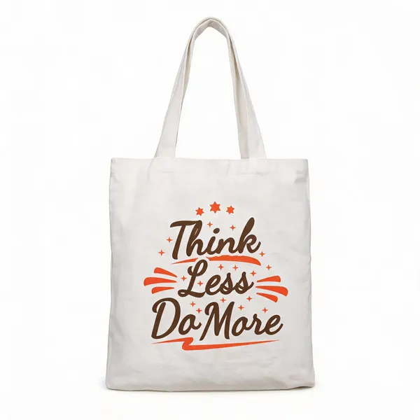 BrittleBerry_Tote_Bag_-_Think_Less_Do_More_Multipurpose_Bag_(Orange,_White,_Black,_15_inch)
