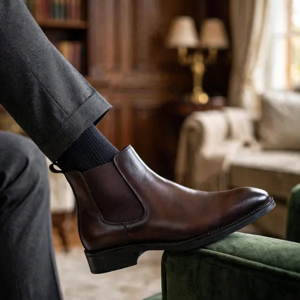 Cobbler_India_Luxury_Wholecut_Chelsea_Boots_Handcrafted_Formal_Shoes_For_Men_Black