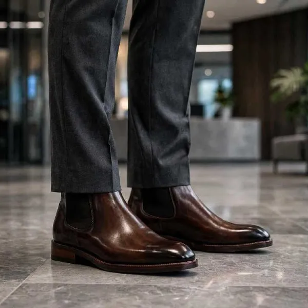 Cobbler_India_Luxury_Wholecut_Chelsea_Boots_Handcrafted_Formal_Shoes_For_Men_Black