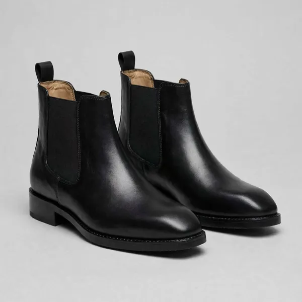 Cobbler_India_Black_Leather_Square_Toe_Chelsea_Boots_For_Men_Slip_On_Comfort_Black