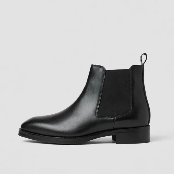 Cobbler_India_Black_Leather_Square_Toe_Chelsea_Boots_For_Men_Slip_On_Comfort_Black