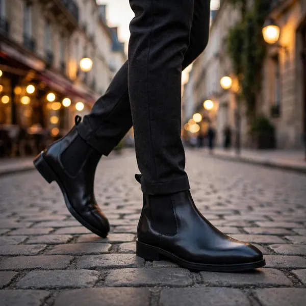 Cobbler_India_Black_Leather_Square_Toe_Chelsea_Boots_For_Men_Slip_On_Comfort_Black