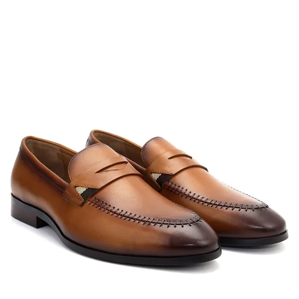 Cobbler_India_Tan_Leather_Loafers_With_Top_Panel_Tan